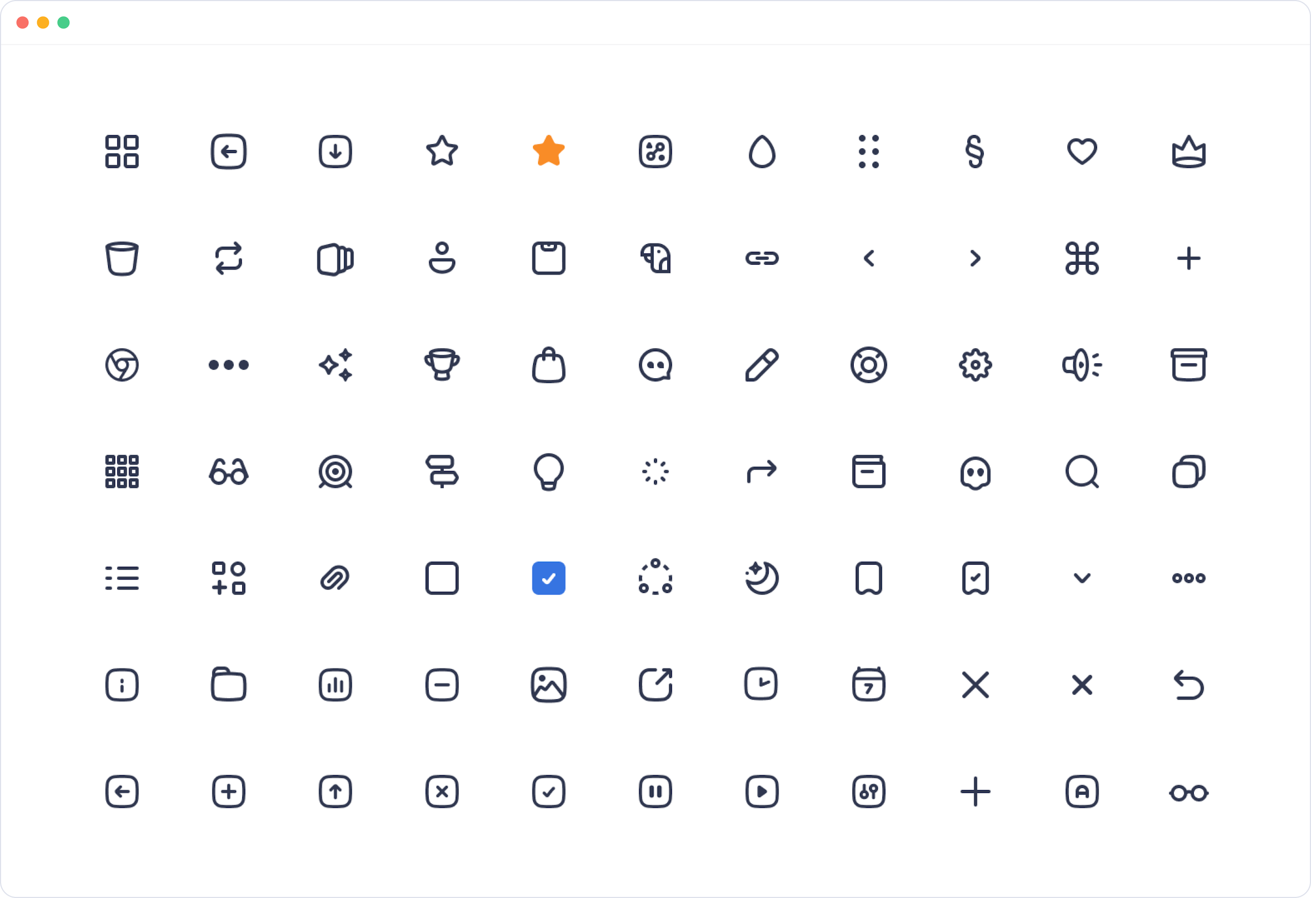 Vocado handcrafted icons